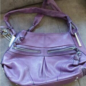 B makowsky purple leather purse